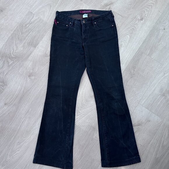 Vintage 90’s Parasuco Jeans sz 31 - Black- Bonus Backpack Bag - Picture 2 of 14